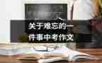 难忘的一件事作文600字5篇