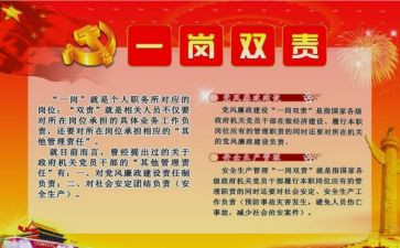 一岗双责的工作总结7篇
